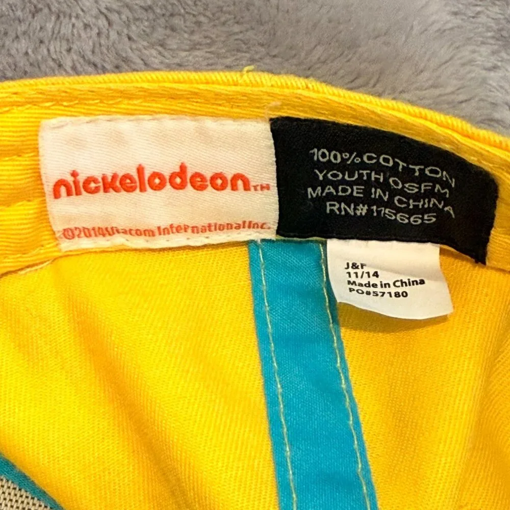 Set of 2 Youth Hats Nickelodeon SpongeBob Snapback & DC Batman Elastic Cap